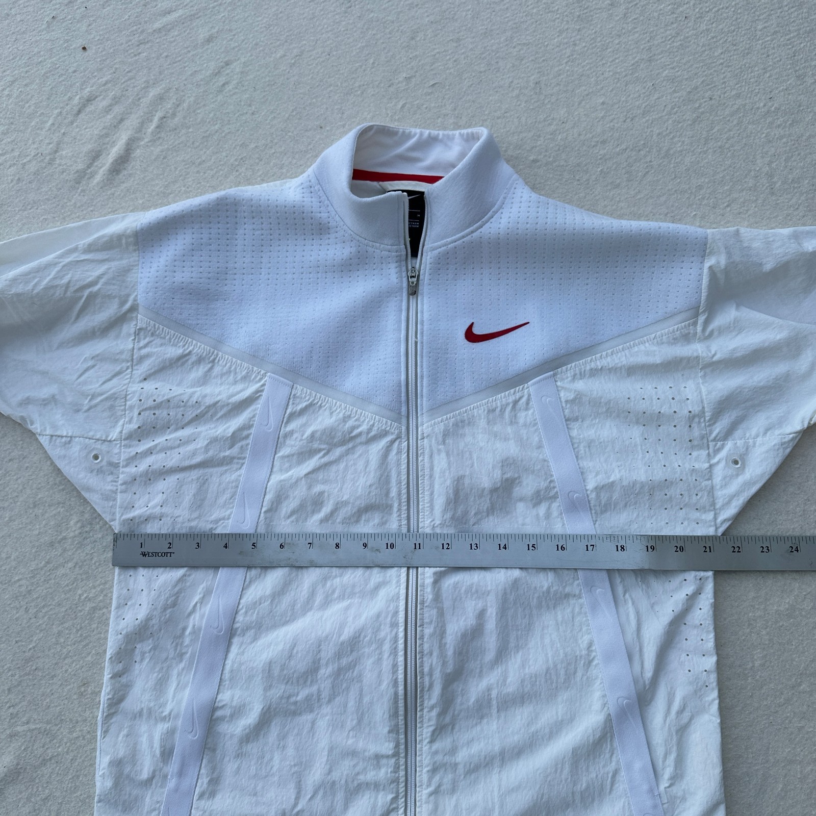 Nike Sportswear Jacket Men's Size M White Full Zip Windrunner Track Long Sleeve thumbnail 5