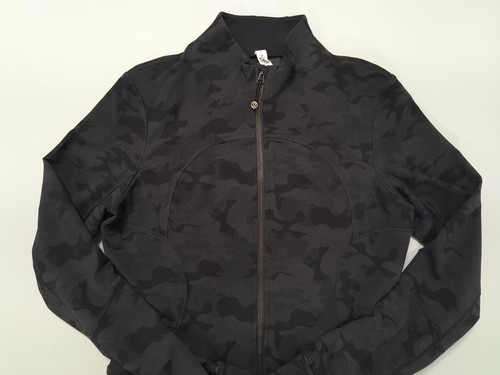 Lululemon Define Jacket Size 12 Black Gray Camo w/ vintage old school stitching - Picture 2 of 14