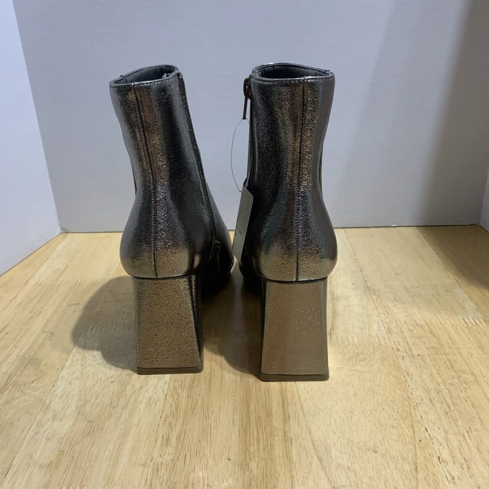 Botines Funky Silver (Estaño) Worthington Mujer Bannow Tacón Acampanado 6M QUICK SH Foto 4 de 4