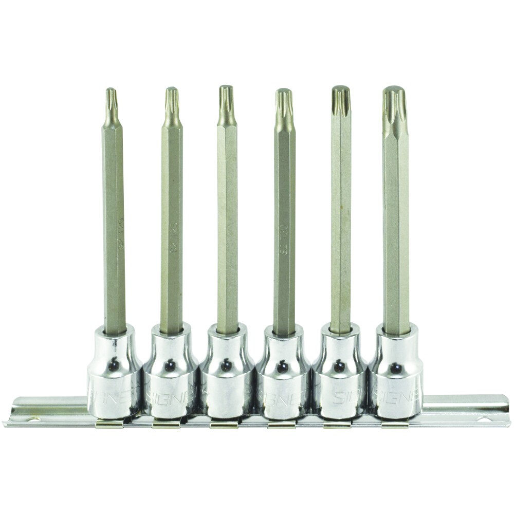 Long Torx Socket Set 3/8"" Drive T20-T45 100mm Long Signet S22976