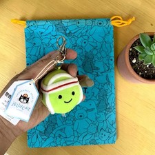 Jellycat Tennis Ball Bag Charm Keychain Plush Toy Gift New