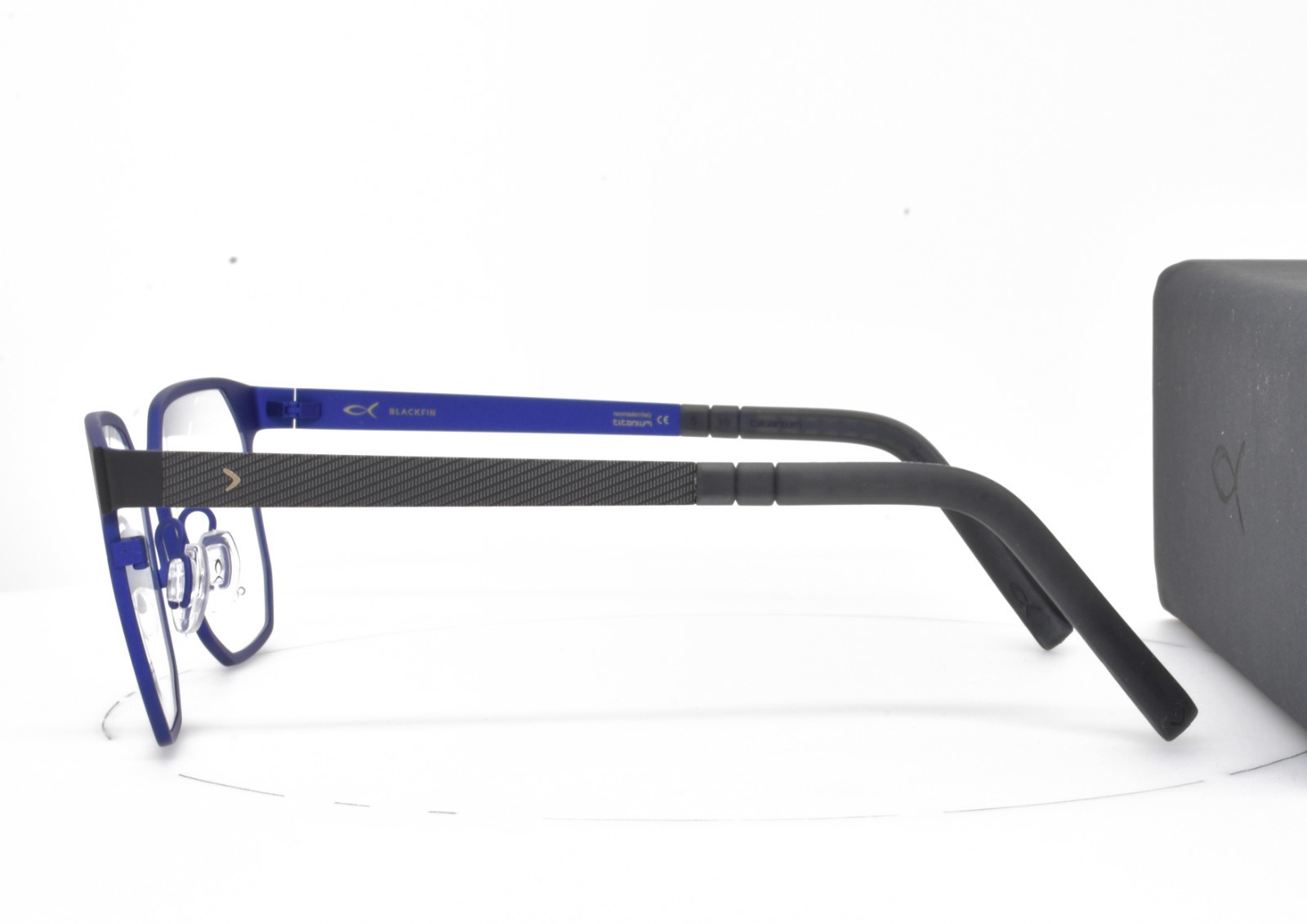 Blackfin Eyeglasses Black Blue Panto Titanium 53-17-145 964 1053