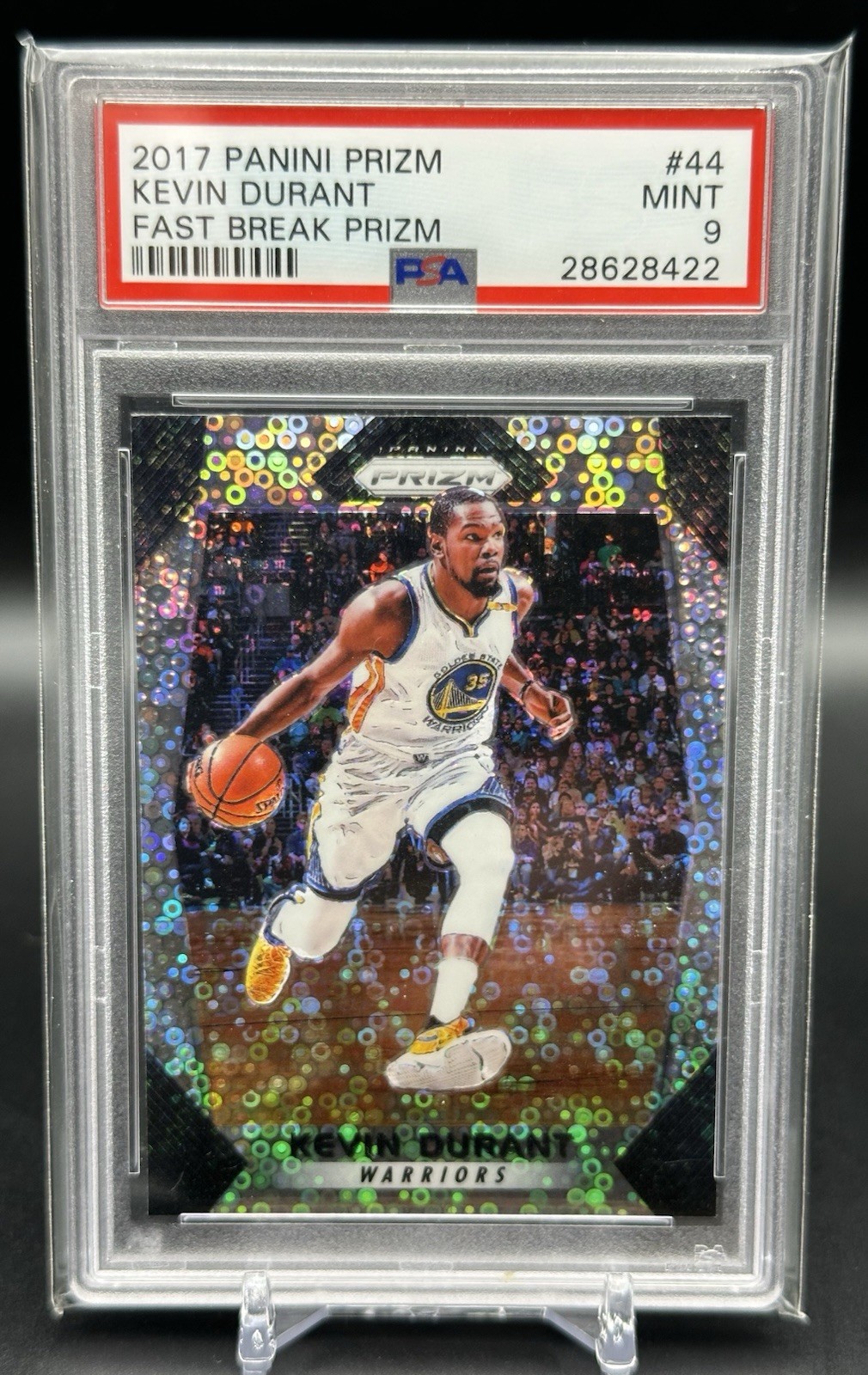 Kevin Durant 2017 Panini Prizm Fast Break #44 PSA 9 Warriors