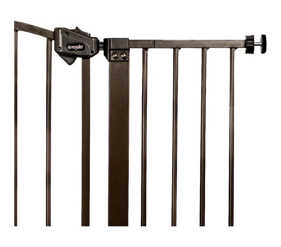 Regalo Easy Step Extra Tall Arched Décor Walk Thru Baby Gate Preto Novo Em Aberto B - Imagem 2 de 4