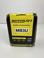 Motobatt MB3U QUADFLEX AGM Factory Activated Replaces Yuasa YB3L-A, YB3L-B