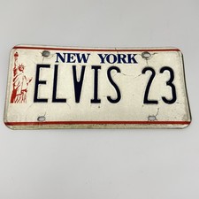 Vintage New York License Plate Elvis 23 Statue Of Liberty NY
