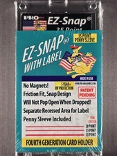 25x PRO MOLD 4th Gen 35 pt EZ Snap Trading Card Holders w/ Label & Sleeve
