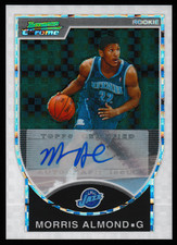2007 Bowman Chrome Refractors X-Fractors Autographs Morris Almond RC #d 04/10