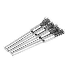 4Pcs 5mm Steel Wire Brushes Polishing Wheel Brush for Tools Mini Brushed Burr