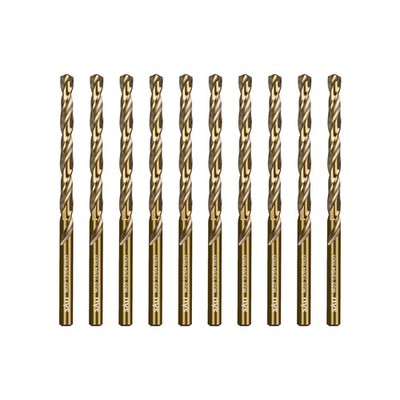 Cobalt Drill Bit Set, 10Pcs 13/64'' M35 High Speed Steel Jobber Length Drill B...