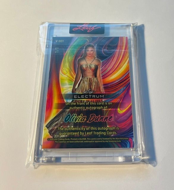 2025 Leaf Electrum "Vibrance" Olivia "Livvy" Dunne 1/1 auto BEAUTIFUL !!! view 2