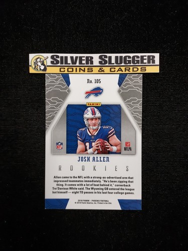 2018 Josh Allen Panini Phoenix #105 RC Rookie Card Buffalo Bills - Picture 2 of 6