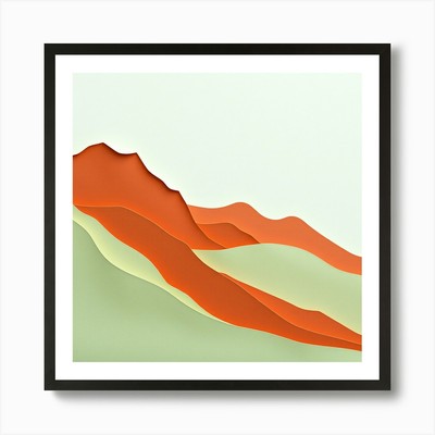 Abstrakte Landschaft - Landschaft Stoc gerahmtes Wandbild Poster Leinwanddruck Bild