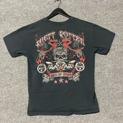 #ad Rhett Rotten Shirt Mens Large Black Wall Of Death Biker Bar Motorcycle Dakota $14.44
