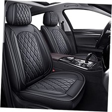 Front Seat Covers, Car Seat Covers Vehicle Cushion Cover 2PCS Front Black