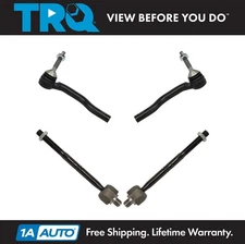 TRQ Front Steering Inner Outer Tie Rod Rack End Kit 4pc Set for Fusion Edge New