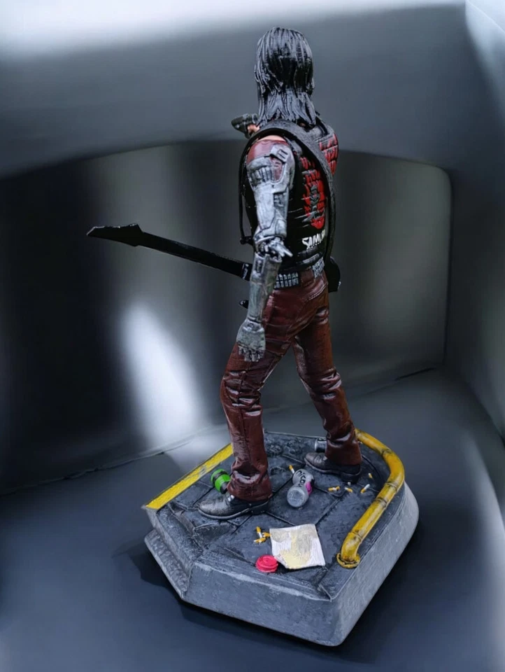 Figura Fanart Johnny Silverhand Pintado con aerógrafo 9,8 pulgadas Foto 4 de 4