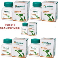 Pack of 5 Himalaya Herbal Hadjod Tablets 300 Count-Original Pack