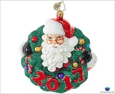 Radko Santa s Stellar Wreath Ornament #1018843 New