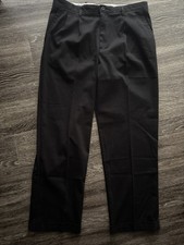 NWOT Dockers Relaxed Fit Black Pants Work Career Cuffs Pleated Mens 36 x 32