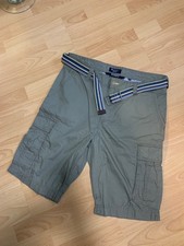 PECKOTT Shorts grau Gr. 34 mit Gürtel
