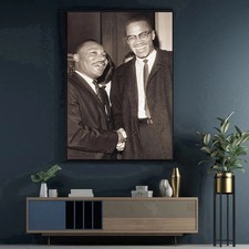 The Meeting - Malcolm X & MLK Poster