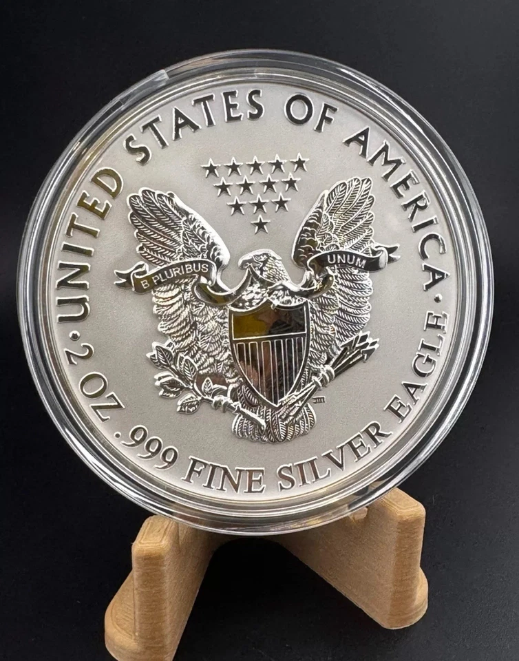 150 Years of Dollars 1986–2025 Silver Eagle Type 1 2oz .999 Silver-320 G Brass - Image 2 of 4