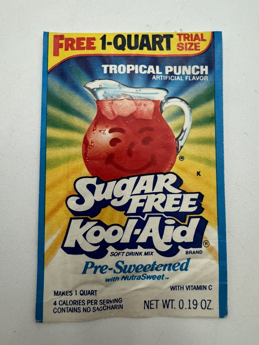 Vintage 80s Kool-Aid Tropical Punch NOS Flavor Packet Trial Size