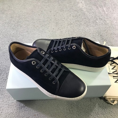 NEW Lanvin Sneaker Mens 9 DBB1 Leather And Suede Sneakers Sz 9 US / 8 UK
