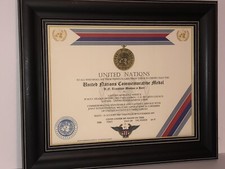 U.N. TRANSITION MISSION IN HAITI COMMEMORATIVE MEDAL CERTIFICATE ~ Type 1
