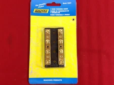 TERMINAL BLOCK 4 GANG BUSS BUS BAR BRASS MARINE SEACHOICE 13501