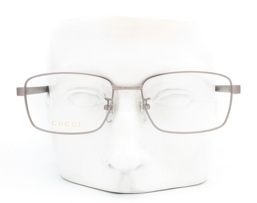 Gucci GG 0693O 002 Men's Eyeglasses Glasses Matte Silver & Green 56-17-150 - Imagen 3 de 9