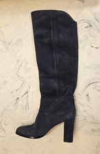 New Jimmy Choo 'Madalie' Knee-High Boots Blue Womens 6 US 36 Eur. MSRP 1250