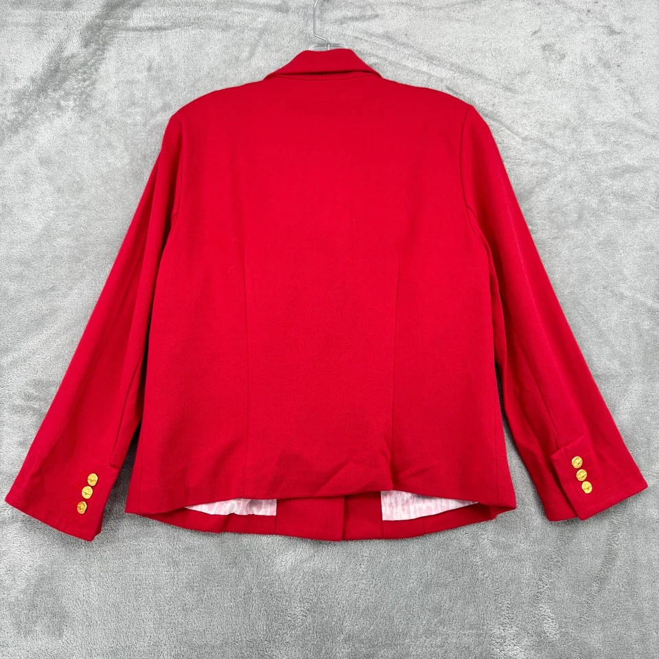 Blazer Cabi Mujer 10 Beau Lazo Dorado Botón Love Carol Carrera Clásico Rojo 3035 Foto 3 de 4