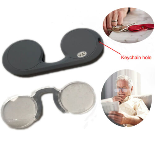 Clip Naso Senza Cornice Ultra Sottile Occhiali da Lettura Mini Portatile Senza Braccia Pieghevole min - Foto 6 di 18