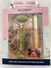 Jade Facial Roller + Eye Roller Duo 100% Real - Alchemy Living NEW! FREE SHIP!