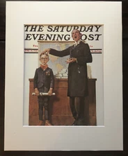 Norman Rockwell "The Scholar" 11 x 14 Matted Art Print-Post Cover 1926