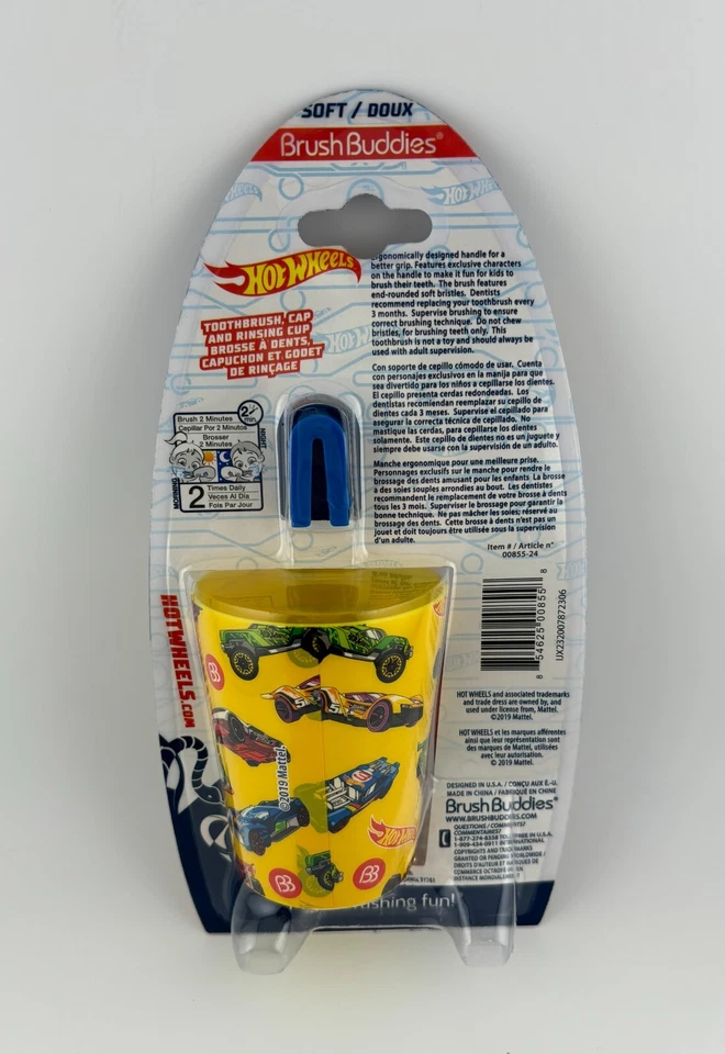 Juego de cepillo de dientes (suave), tapa y taza Hot Wheels Foto 2 de 4