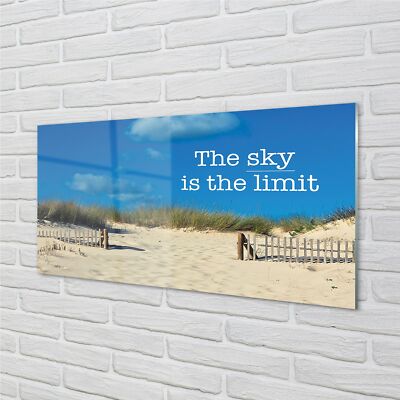 Tulup Acrylglas 100x50 Wandkunst Strand Himmel Zeichenfolge