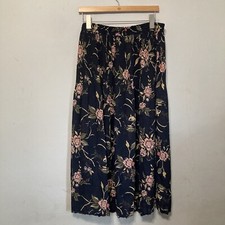 Sag Harbor Women  s Skirt Long Multicolor Floral Elastic Waist Size Large