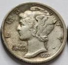 1923 Mercury Silver Dime VF/XF 10C