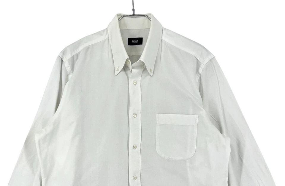 HUGO BOSS Shirt Lässig Formal Slim Fit Solid Herren Größe L (42 - 16 1/2) - Bild 3 von 4