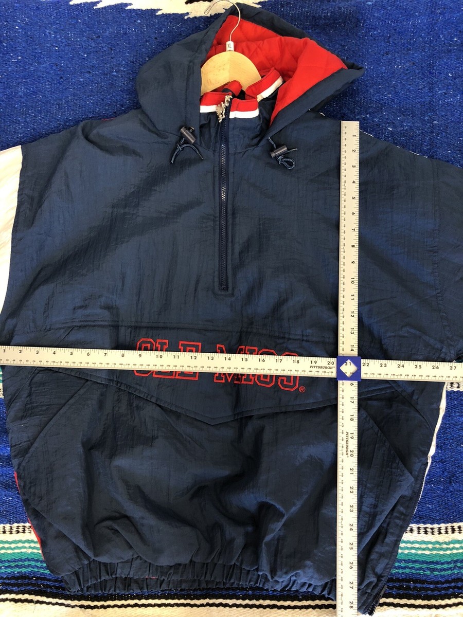 Vintage DEAD STOCK W TAGS Ole Miss Starter Jacket Half Zip