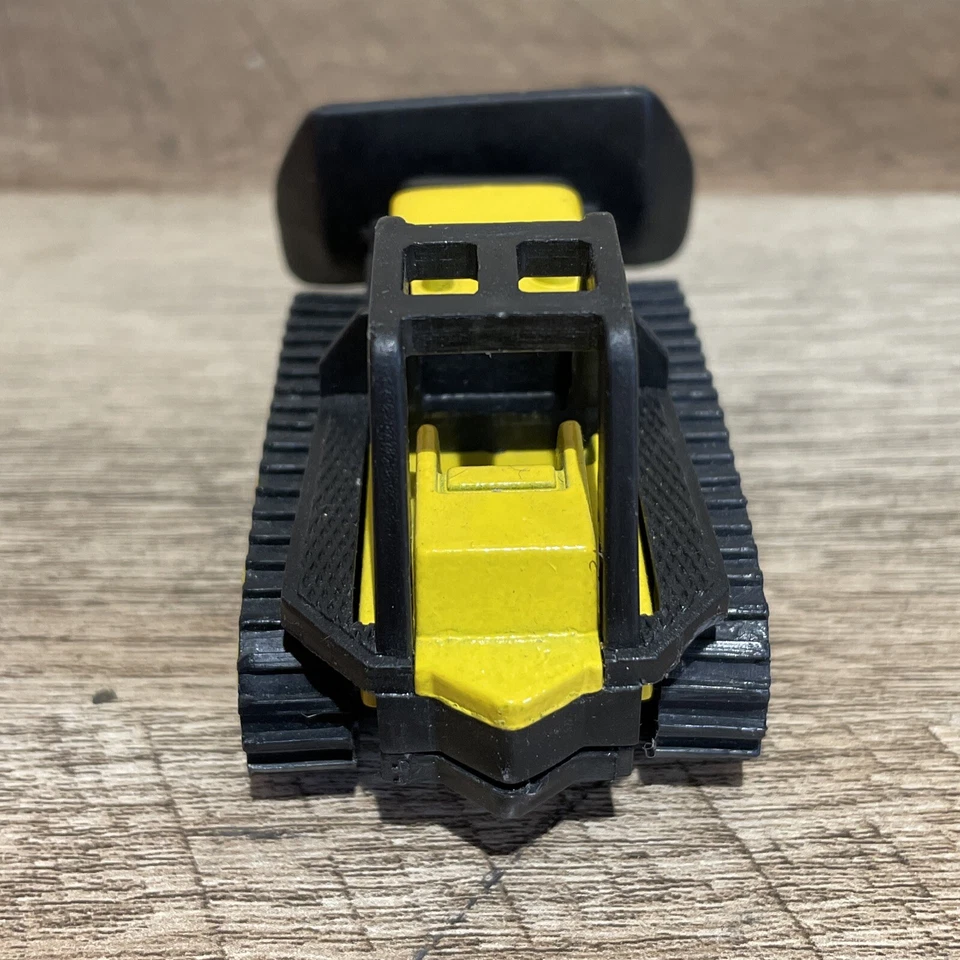 "Tractor bulldozer Tonka 1994 vintage cargador frontal plástico fundido a presión amarillo 3,25""" Foto 4 de 4