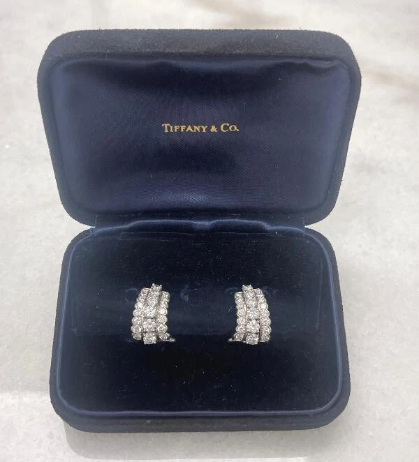 Platinum clip on earrings sale