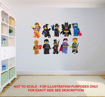 LEGO MOVIE, WANDAUFKLEBER KINDER KINDER AUFKLEBER KUNST KINDERZIMMER SCHLAFZIMMER VINYL HERO