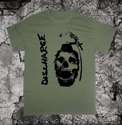 Discharge T Shirt Amebix Aus-Rotten Doom Crass Nausea Dropdead Avskum Phobia Tee