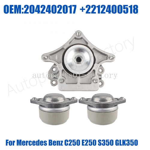 Set of 3pcs Engine Transmission Mount Mounts for Mercedes C250 E250