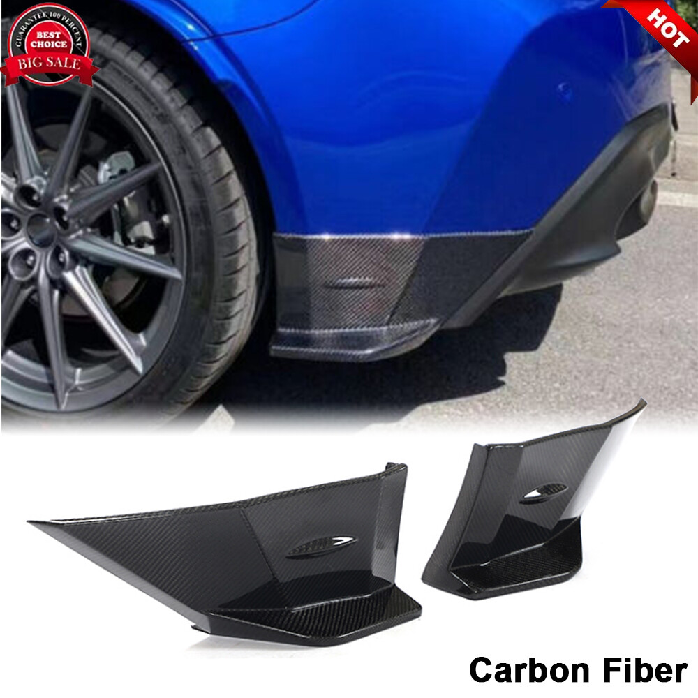 For Toyota GR86 Subaru BRZ 2022-23 Carbon Fiber Rear Diffuser Splitter Side Fins