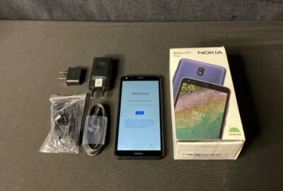 Nokia C01 Plus TA-1391 Blue HD+ Screen Selfie Camera Smartphone